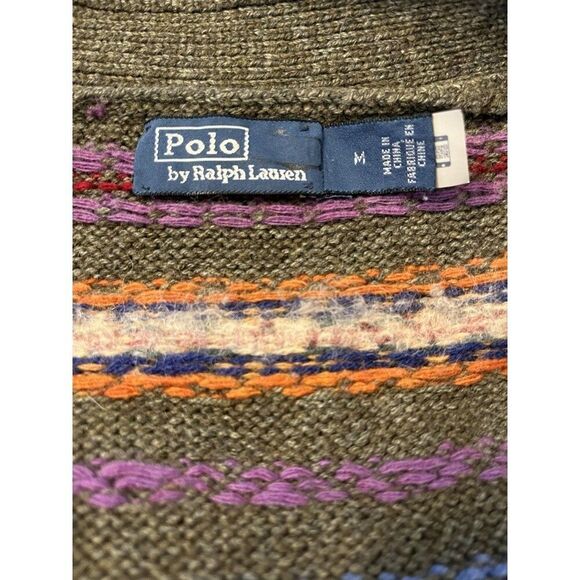 Polo Ralph Lauren Ladies Medium Frisle Button Front V Neck Cardigan Sweater - Picture 8 of 9